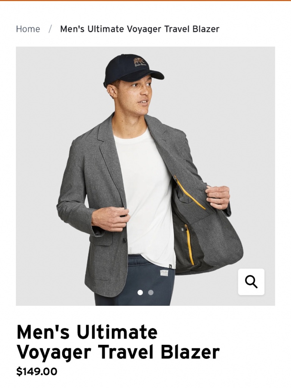 Eddie Bauer- Men's Ultimate Voyager Travel Blazer